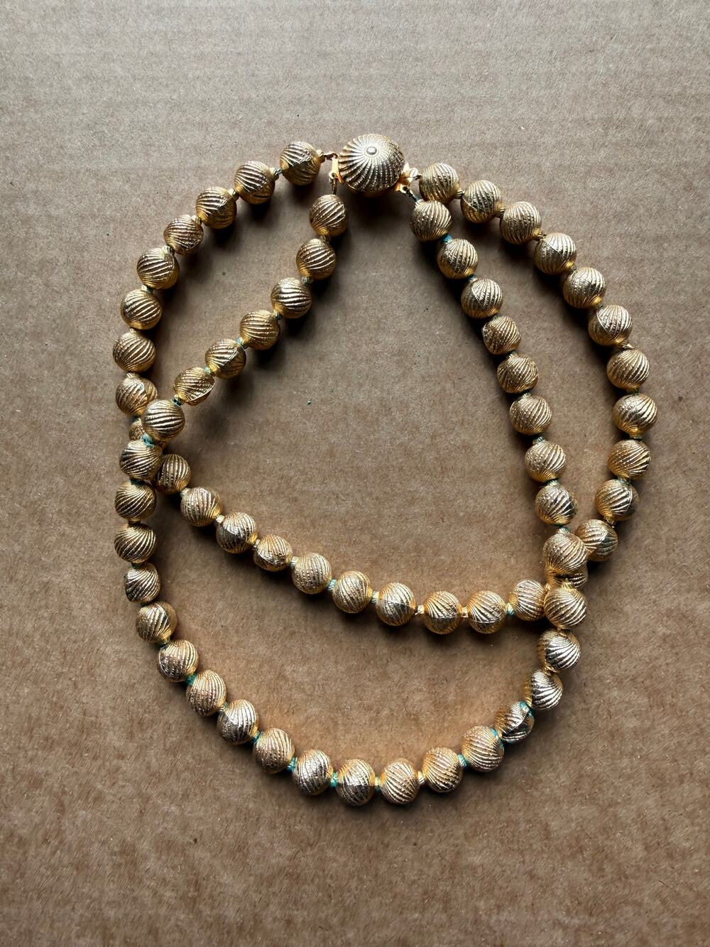 Vintage Coro Gold Tone Double Strand Necklace